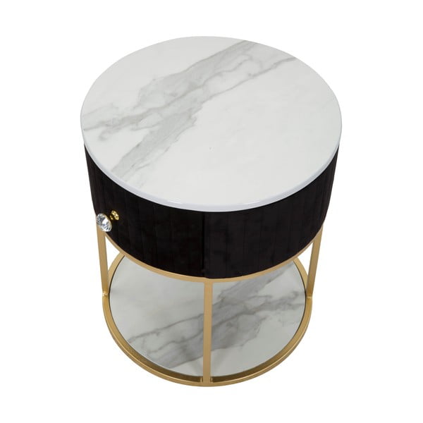 Noční stolek v černo-zlaté barvě Montpellier – Mauro Ferretti-image-2