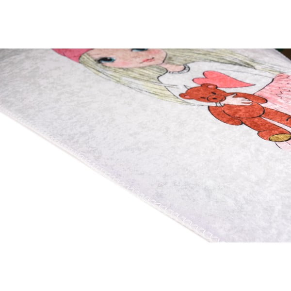 Pratelný dětský koberec 100x160 cm Cute Girl and the Bear – Vitaus-image-2