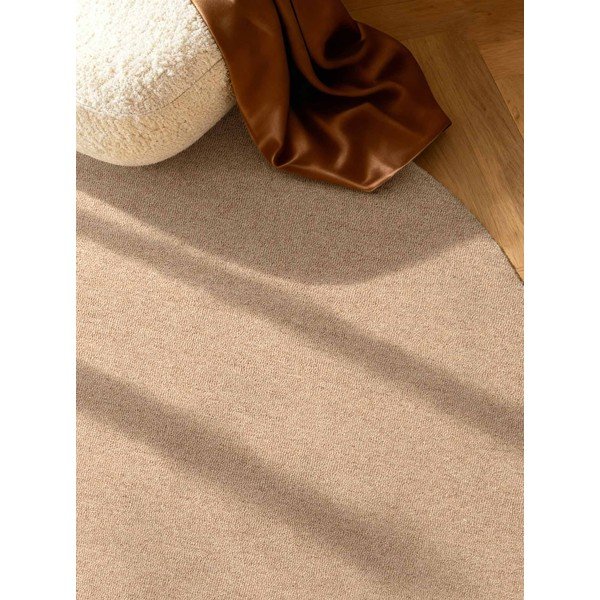 Ručně tkaný vlněný kulatý koberec v přírodní barvě ø 160 cm Puristic Knots – Elle Decoration-image-2