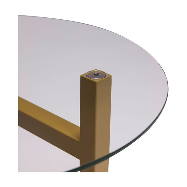 Kulatý odkládací stolek se skleněnou deskou ø 40 cm Elevate – Hübsch-image-4