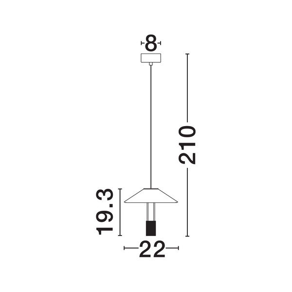 Matně černé hliníkové LED závěsné svítidlo se stínidlem z akrylového skla ø 22 cm Anafi – Nova Luce-image-4