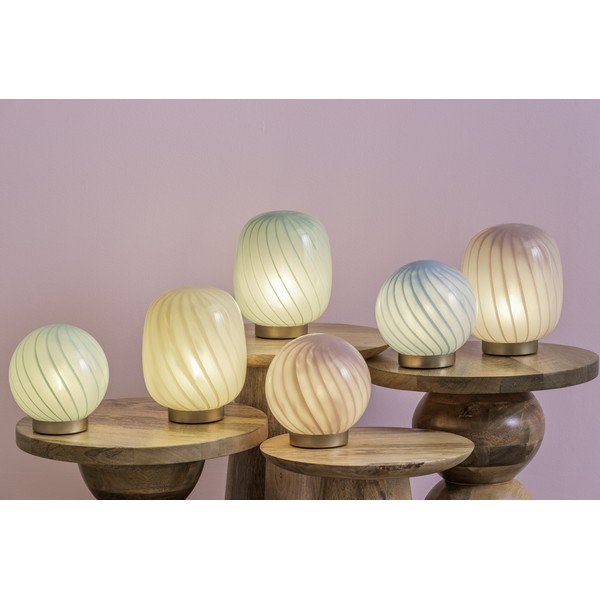 Světle žlutá stolní lampa se skleněným stínidlem (výška 17 cm) Summer Globe – Leitmotiv-image-3