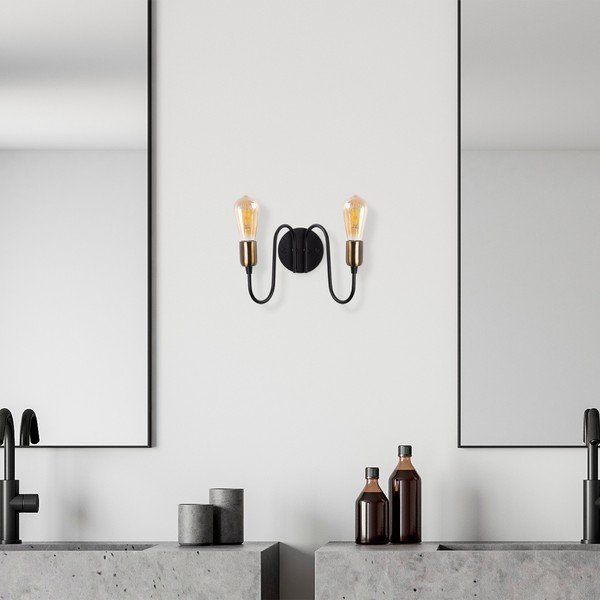 Černé nástěnné svítidlo Firat – Opviq lights-image-2