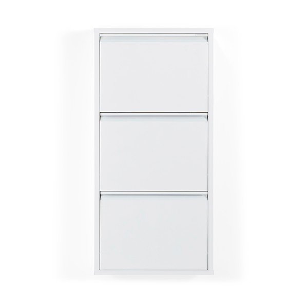 Bílý kovový výklopný botník 50x103x15 cm Billy – Spinder Design-image-3