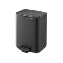 Tmavě šedý nášlapný ocelový odpadkový koš 4 l Bo – Brabantia