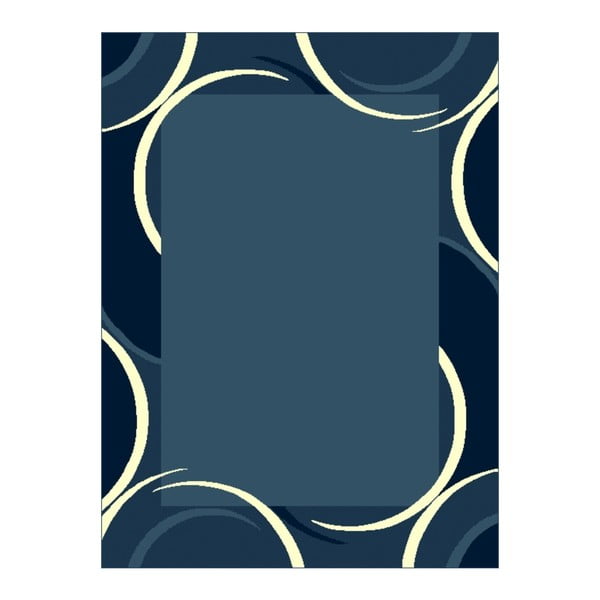 Modrý koberec s béžovými detaily Hanse Home Prime Pile, 160 x 230 cm