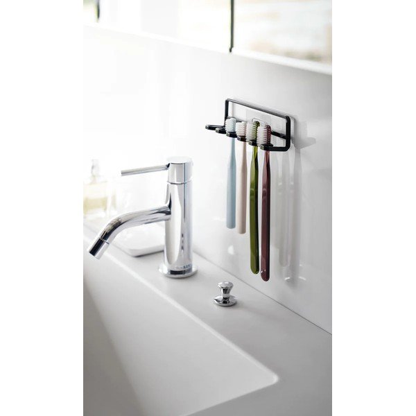 Černý samodržící kovový držák na zubní kartáčky Film Hook – YAMAZAKI-image-3