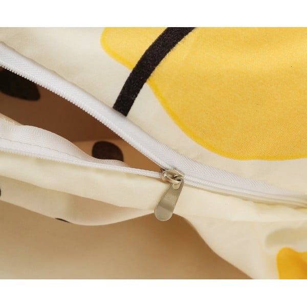 Žluté 3dílné povlečení na jednolůžko z mikrosaténu 140x200 cm Sophia – My House-image-2