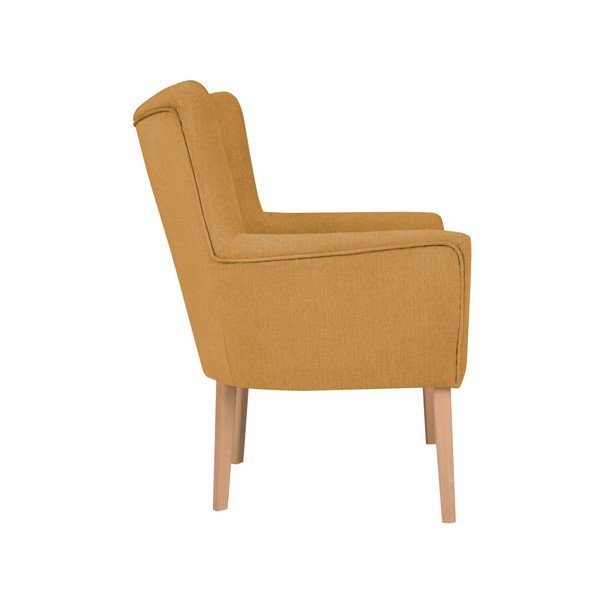 Žluté křeslo s područkami Micadoni Home Lamarta-image-4
