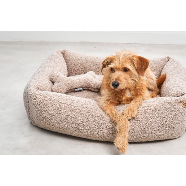 Béžový pelíšek pro psa z materiálu bouclé 55x70 cm Senso Greige S – MiaCara-image-1