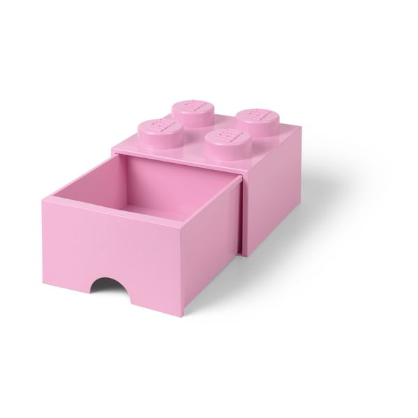 Světle růžový úložný box čtverec LEGO®-image-3