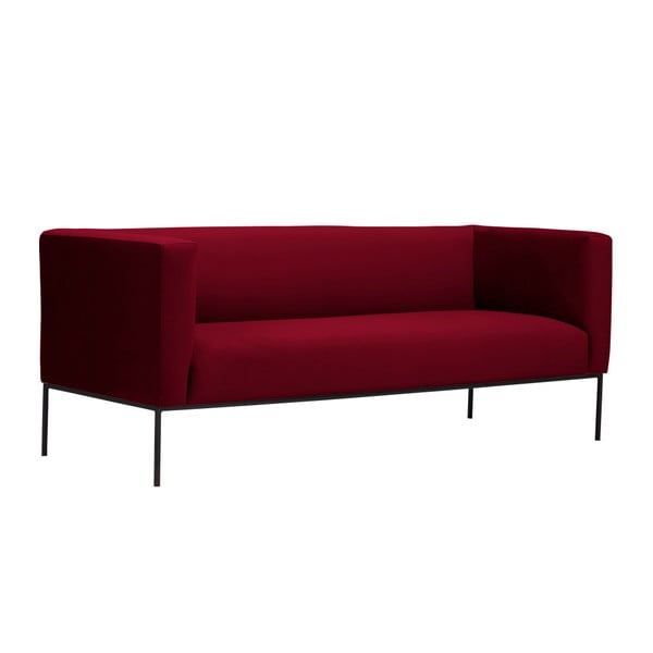 Červená sametová pohovka Windsor & Co Sofas Neptune, 195 cm-image-2