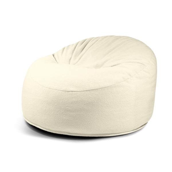 Krémový sedací vak z textilie bouclé Om 110 – SLOWDOWN