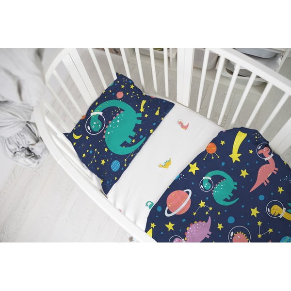 Napínací dětské prostěradlo do postýlky z bavlněného saténu 120x60 cm Space Adventures - Butter Kings-image-1