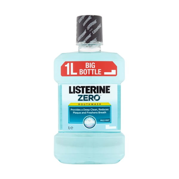 Ústní voda Listerine Zero Mild Taste , 2 x 1 l
