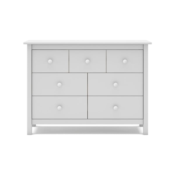 Bílá nízká dětská komoda z borovicového dřeva 110x80 cm Max – Marckeric-image-2