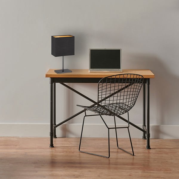 Černá stolní lampa s textilním stínidlem (výška 30 cm) Kate – Fischer & Honsel-image-1