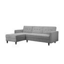 Světle šedá manšestrová rozkládací rohová pohovka Hartford – Støraa