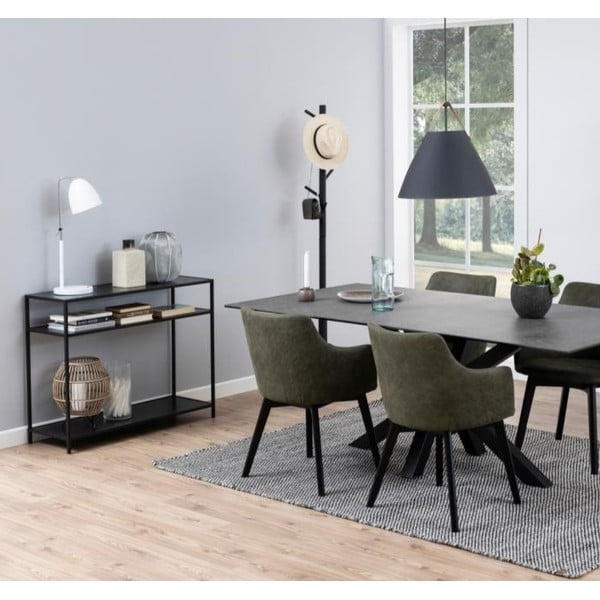 Černý konzolový stolek 100x35 cm Seaford - Actona-image-1