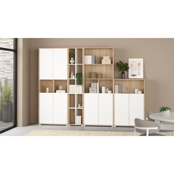 Knihovna v dekoru dubu v přírodní barvě 80x124 cm Sign – Tvilum-image-1