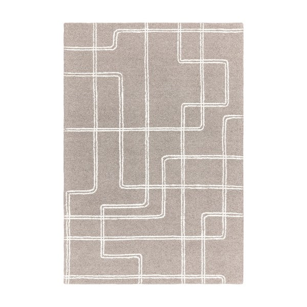 Světle šedý ručně tkaný vlněný koberec 160x230 cm Ada – Asiatic Carpets
