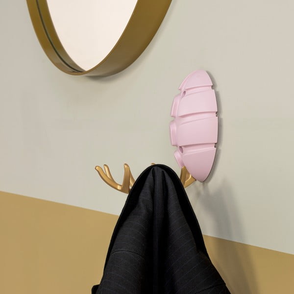 Světle růžový/ve zlaté barvě nástěnný plastový háček Bug – Spinder Design-image-4