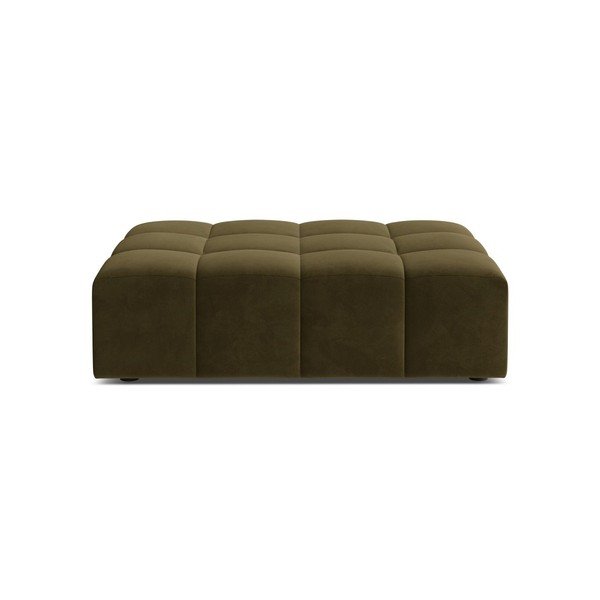 Khaki sametová podnožka Chicago – Cosmopolitan Design