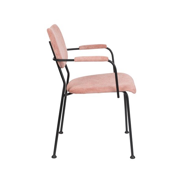 Světle růžové jídelní židle v sadě 2 ks Benson – Zuiver-image-3