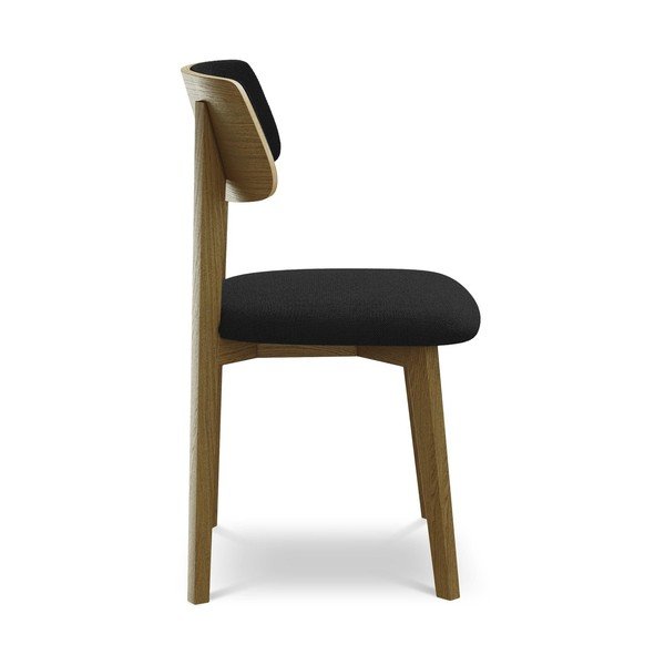 Černá jídelní židle z masivního dřeva Niu – Makamii-image-2