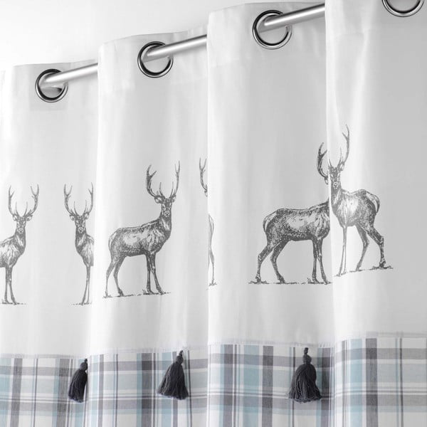 Bílo-modrý závěs 140x240 cm Megeve – douceur d'intérieur-image-1