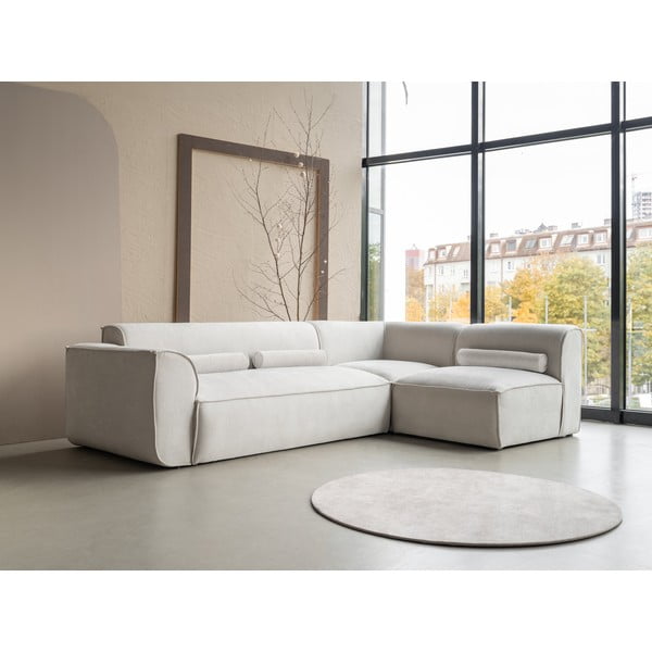 Krémová rohová pohovka (pravý roh) Flex Felix – Miuform-image-3