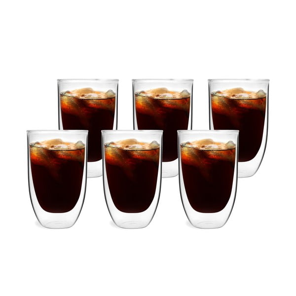 Dvoustěnné/na latte skleněné hrnky v sadě 6 ks 350 ml – Vialli Design-image-4