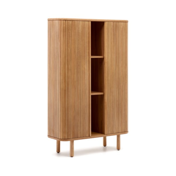 Skříňka v dekoru jasanu s posuvnými dveřmi v přírodní barvě 110x160x40 cm Mailen – Kave Home-image-2