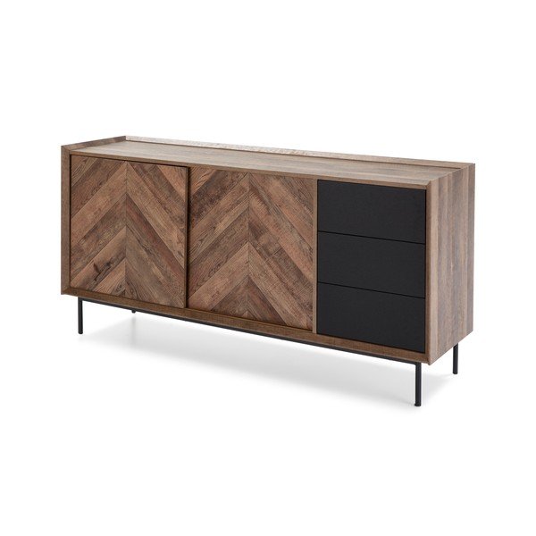 Komoda v dubovo-černém dekoru Marckeric Utah-image-3