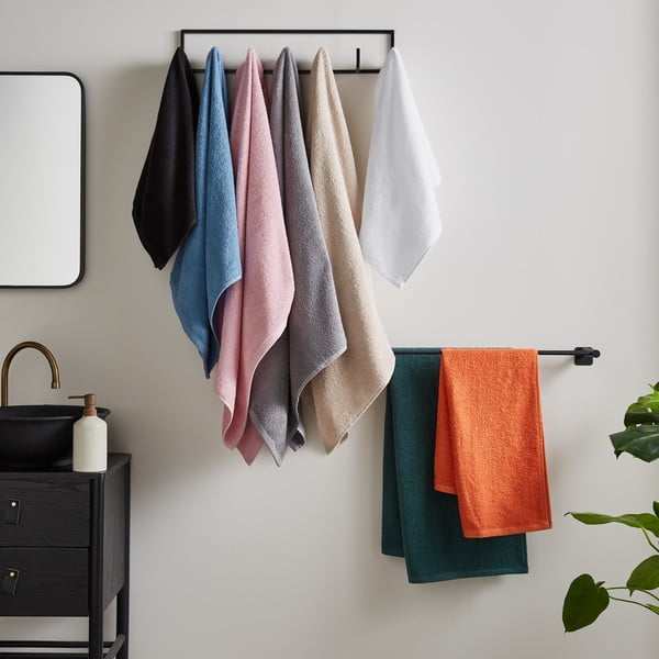 Tmavě růžové rychleschnoucí/froté bavlněné ručníky a osušky v sadě 8 ks Quick Dry – Catherine Lansfield-image-3