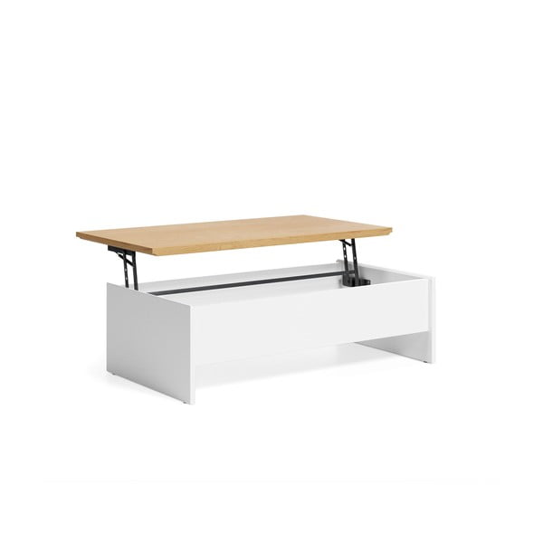 Konferenční stolek v dekoru dubu v bílo-přírodní barvě 60x110 cm Abilen – Kave Home-image-3