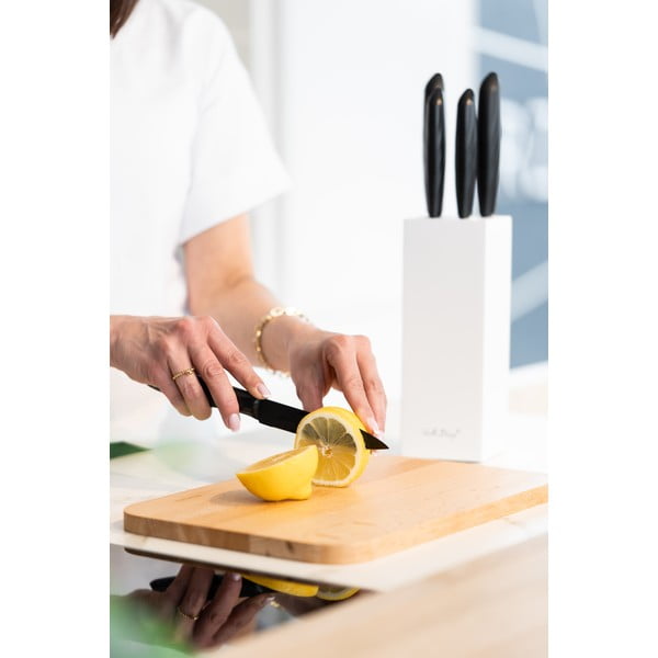 Sada 5 nožů v bílém držáku Vialli Design Caro-image-3