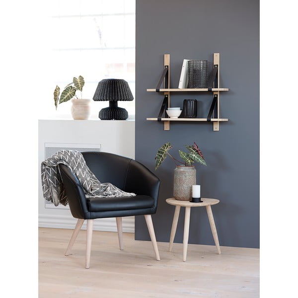 Odkládací stolek z dubového dřeva Canett Uno, ø 40 cm-image-1