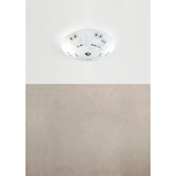 Bílé dětské stropní svítidlo se skleněným stínidlem ø 39 cm Ugglarp – Markslöjd-image-1