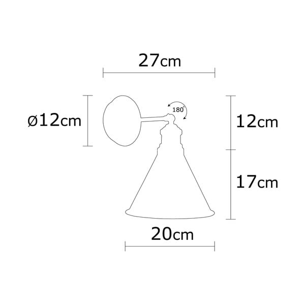 Nástěnné svítidlo v bronzové barvě ø 20 cm Tramino – Opviq lights-image-3