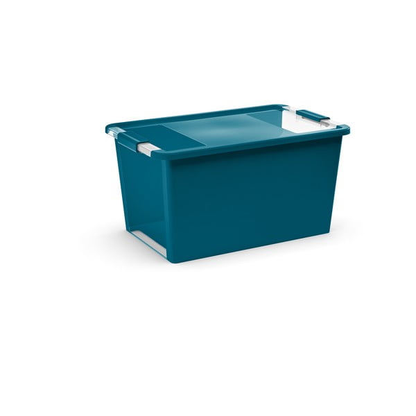 Plastový úložný box s víkem v petrolejové barvě 55x35x28 cm Bi-Box – KIS