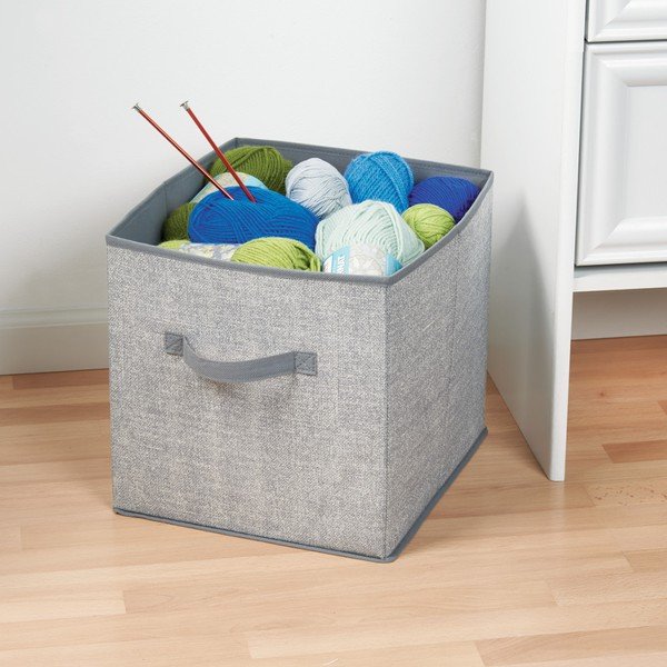 Šedý úložný box iDesign Alto Cube-image-1