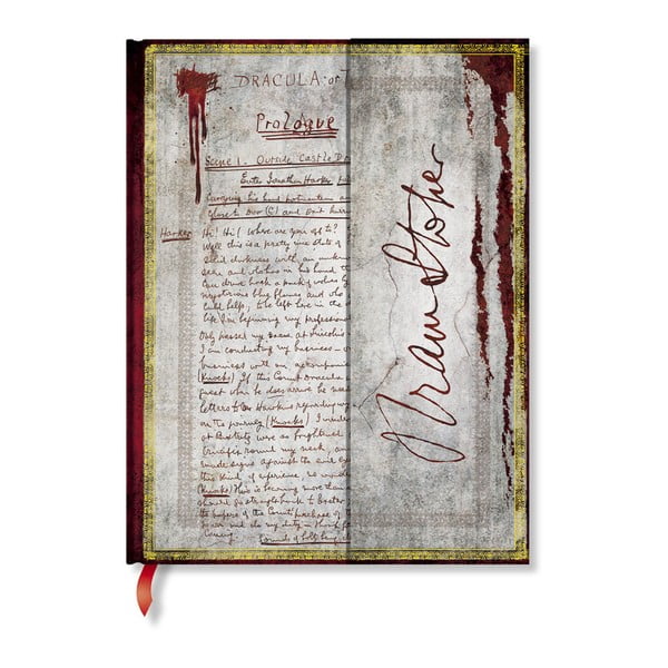Nelinkovaný zápisník s tvrdou vazbou Paperblanks Bram Stoker Dracula, 18 x 23 cm