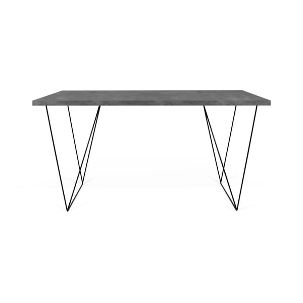 Stůl v betonovém dekoru TemaHome Flow, 140 x 75 cm