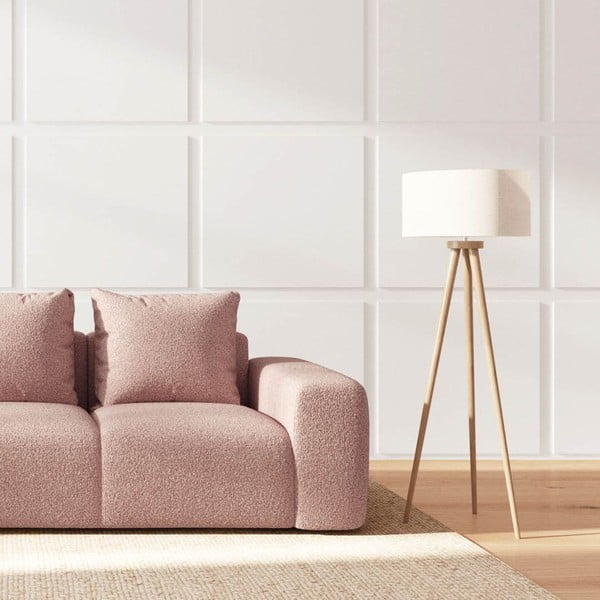 Růžová pohovka z textilie bouclé 287 cm Monce – Rodier-image-3