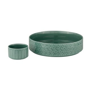 Tyrkysové porcelánové servírovací mísy v sadě 2 ks ø 30 cm Heath Jade – Ladelle