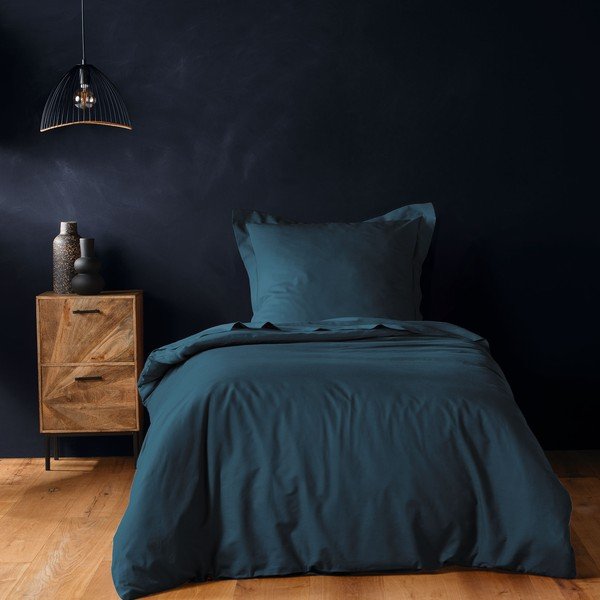 Bavlněný povlak na peřinu na jednolůžko v petrolejové barvě 140x200 cm Lina – douceur d'intérieur-image-1