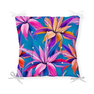 Podsedák s příměsí bavlny Minimalist Cushion Covers Bright Flowers, 40 x 40 cm