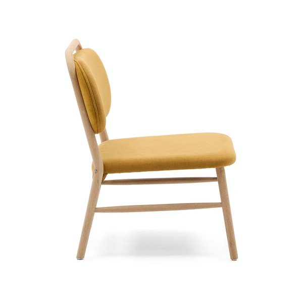 Žinylkové křeslo v hořčicové barvě Helda – Kave Home-image-3