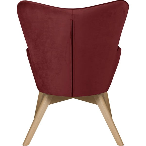 Červené sametové křeslo Niko – Ropez-image-4